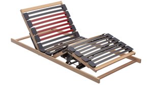 Lattenrost Interliving aus Holz in Holzfarben Interliving Lattenrost Serie 1952 mit drei Motoren dreifach motorisch mit Funk-Fernbedienung – Liegefläche ca. 100 x 200 cm