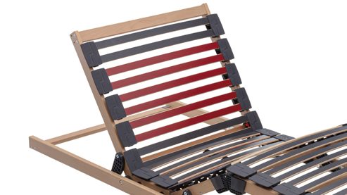 Lattenrost Interliving aus Holz in Holzfarben Interliving Lattenrost Serie 1952 - flacher Smartrahmen zweifach motorisch mit Handschalter – Liegefläche ca. 100 x 200 cm