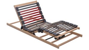 Lattenrost Interliving aus Holz in Holzfarben Interliving Lattenrost Serie 1952 - flacher Smartrahmen zweifach motorisch mit Handschalter – Liegefläche ca. 120 x 200 cm