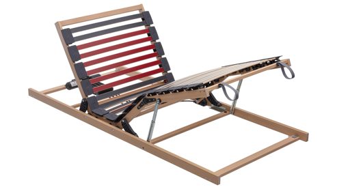 Lattenrost Interliving aus Holz in Holzfarben Interliving Lattenrost Serie 1952 - V6291 mit Bettkastenzugang zweifach motorisch mit Funk-Fernbedienung – Liegefläche ca. 140 x 200 cm