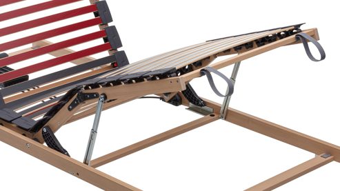 Lattenrost Interliving aus Holz in Holzfarben Interliving Lattenrost Serie 1952 - V6291 mit Bettkastenzugang zweifach motorisch mit Funk-Fernbedienung – Liegefläche ca. 80 x 200 cm