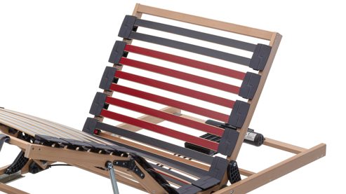 Lattenrost Interliving aus Holz in Holzfarben Interliving Lattenrost Serie 1952 - V6291 mit Bettkastenzugang zweifach motorisch mit Funk-Fernbedienung – Liegefläche ca. 100 x 200 cm