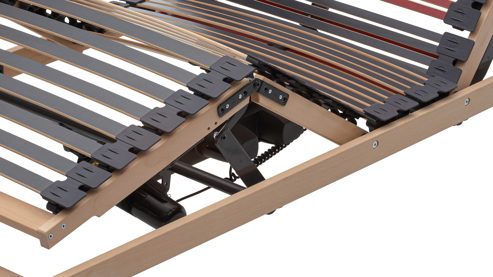 Lattenrost Interliving aus Holz in Holzfarben Interliving Lattenrost Serie 1953 mit Funksteuerung dreifach motorisch mit Funk-Fernbedienung – Liegefläche ca. 90 x 190 cm