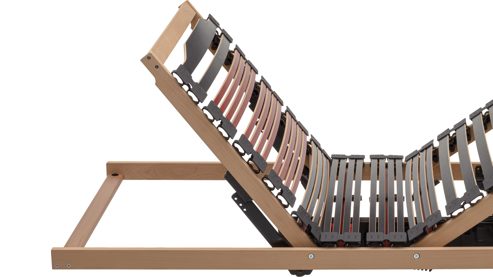 Lattenrost Interliving aus Holz in Holzfarben Interliving Lattenrost Serie 1953 mit Funksteuerung dreifach motorisch mit Funk-Fernbedienung – Liegefläche ca. 80 x 200 cm