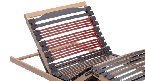 Lattenrost Interliving aus Holz in Holzfarben Interliving Lattenrost Serie 1953 mit zwei Motoren zweifach motorisch mit Handschalter – Liegefläche ca. 80 x 200 cm