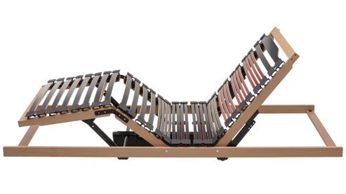 Lattenrost Interliving aus Holz in Holzfarben Interliving Lattenrost Serie 1953 mit zwei Motoren zweifach motorisch mit Handschalter – Liegefläche ca. 80 x 200 cm
