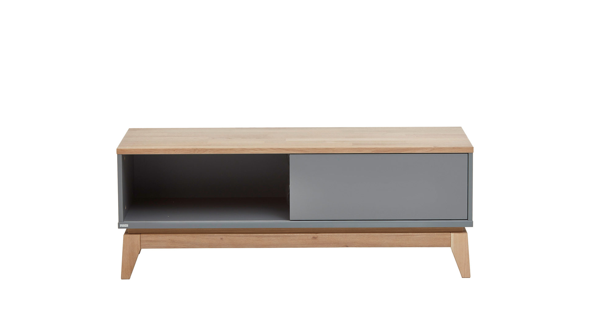 Lowboard Paidi aus Holz in Grau PAIDI Jugendzimmer Lowboard Sten Eiche & Schiefergrau – eine Schiebetür