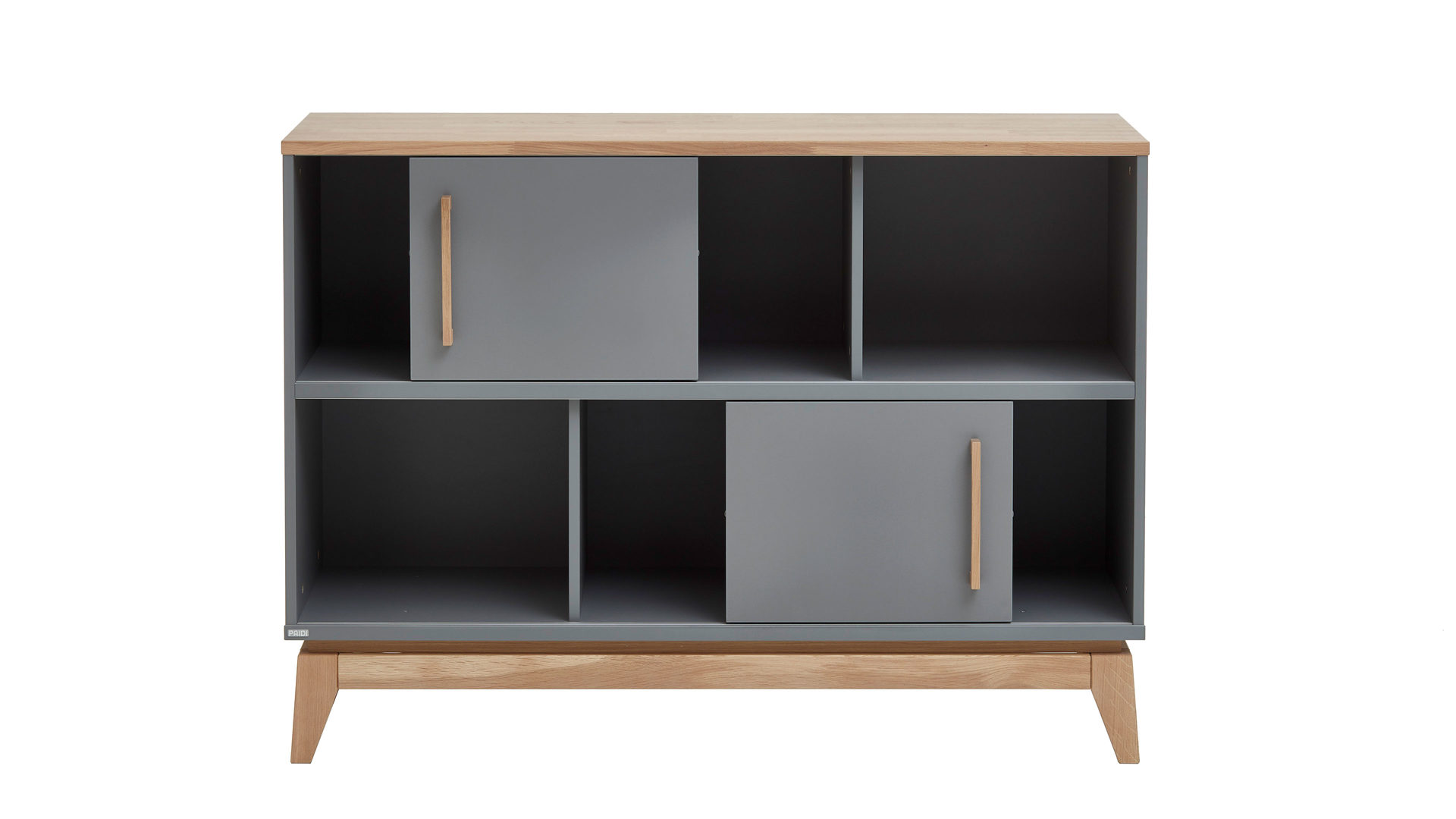 Sideboard Paidi aus Holz in Grau PAIDI Sideboard Sten Eiche & Schiefergrau – zwei Schiebetüren