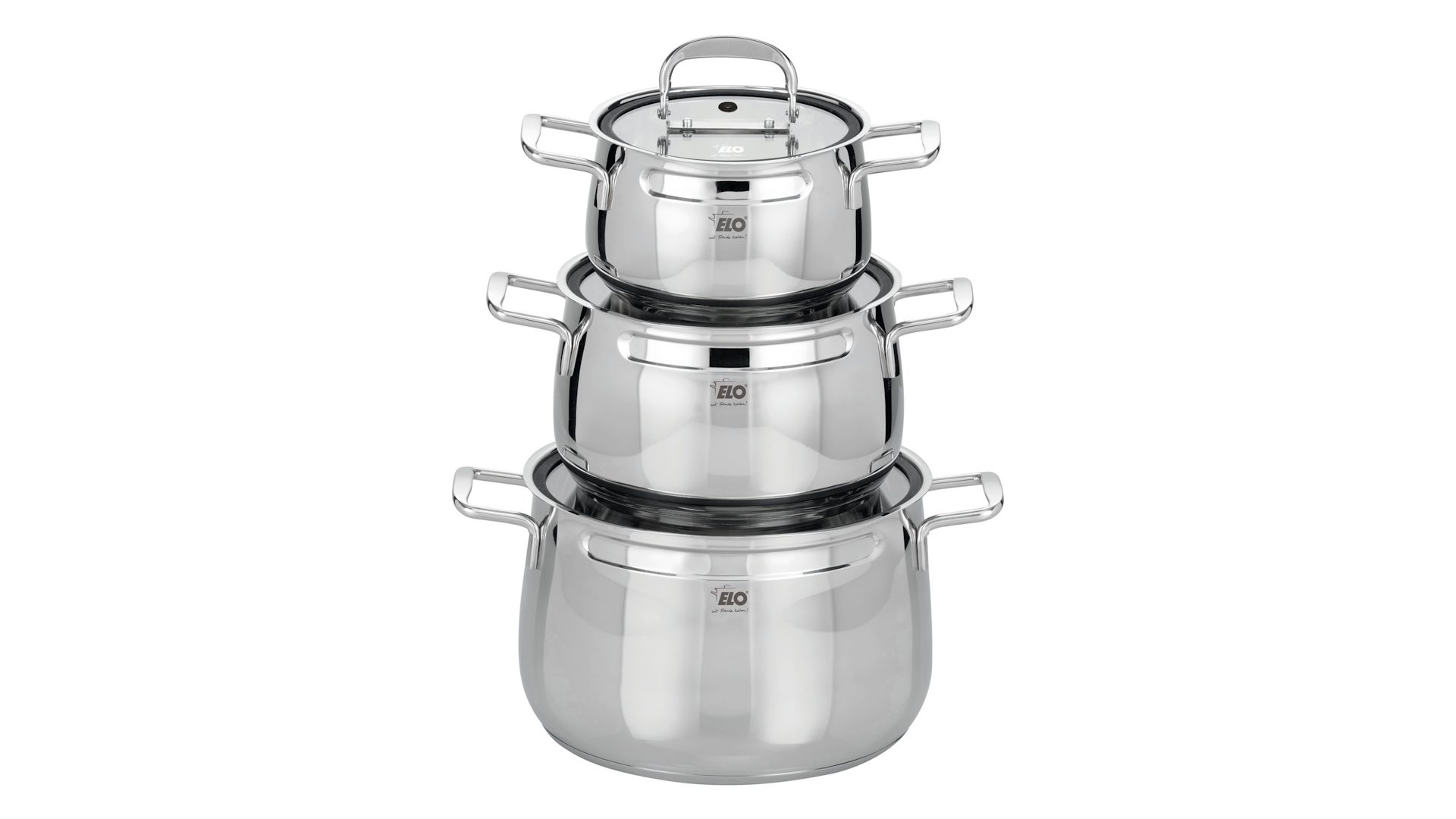 Topf-Set Elo® aus Metall in Metallfarben ELO® Topf-Set Mystery Edelstahl – dreiteilig