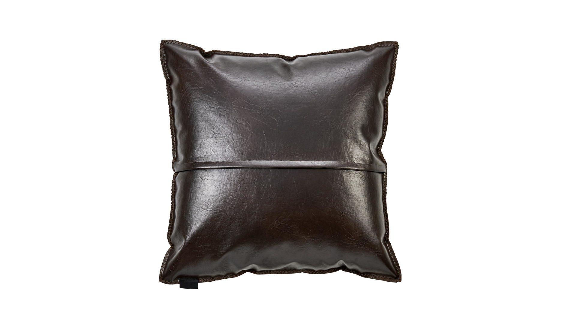 Kissenbezug /-hülle Done.® aus Stoff in Dunkelbraun done.® Kissenhülle Cushion Evil dunkelbraunes Kunstleder – ca. 65 x 65 cm