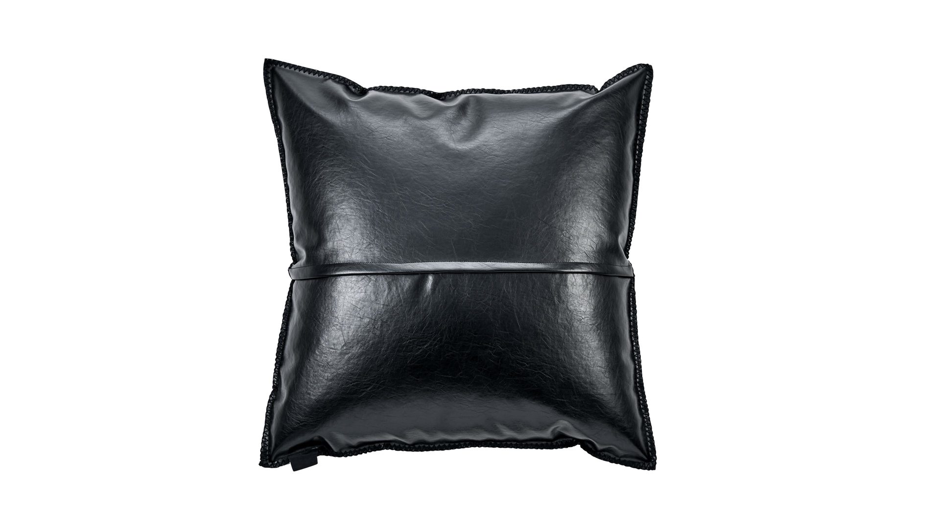 Kissenbezug /-hülle Done.® aus Stoff in Schwarz done.® Kissenhülle Cushion Evil schwarzes Kunstleder – ca. 65 x 65 cm