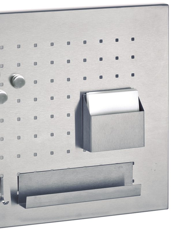 Magnettafel Zeller present aus Metall in Silber Memoboard mit Utensilien Edelstahl - ca. 50 x 35 cm