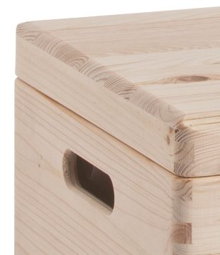Aufbewahrungsbox Zeller present aus Holz in Holzfarben Allzweckkiste mit Deckel unbehandeltes Kiefernholz - ca. 40 x 30 cm