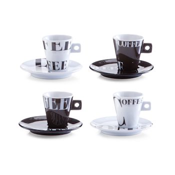 JanYoo Espressotassen Set 2er - 90ml Keramik Tassen Mit Gesichts-Design