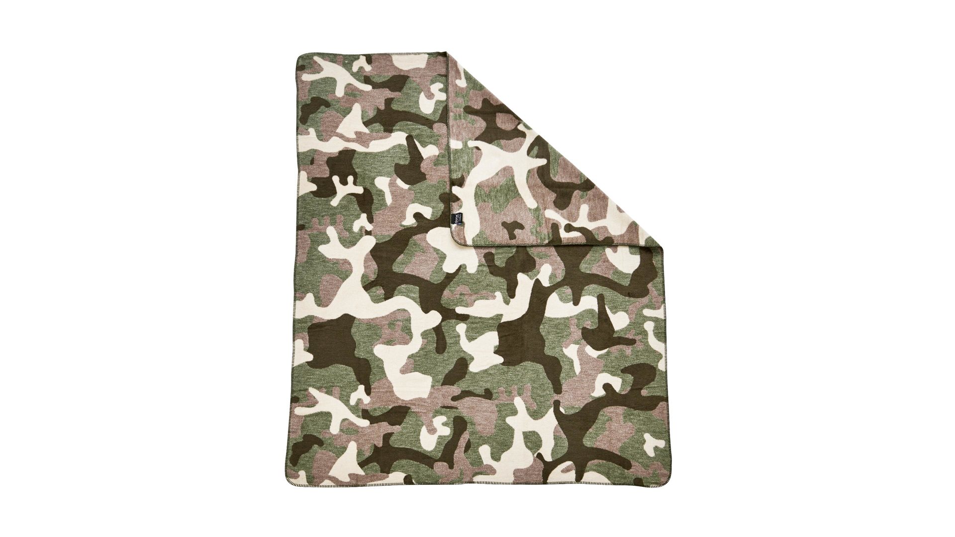 Wohndecke Done.® aus Stoff in Braun done.® Wohndecke Blanket Camouflage braunes Camouflagemuster – ca. 150 x 200 cm