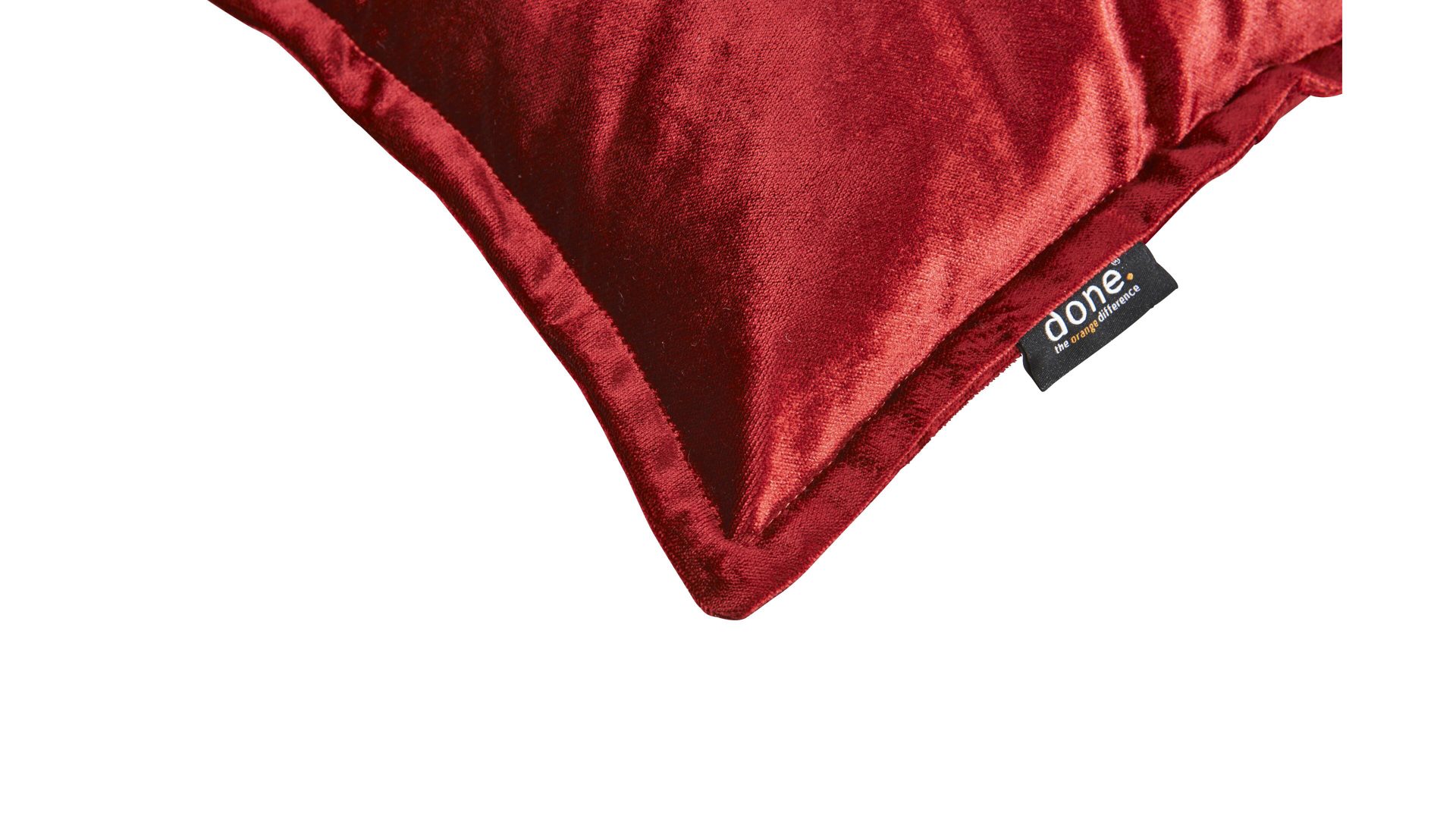 Kissenbezug /-hülle Done.® aus Stoff in Dunkelrot done.® Kissenhülle Cushion Glam roter Samt – ca. 40 x 60 cm