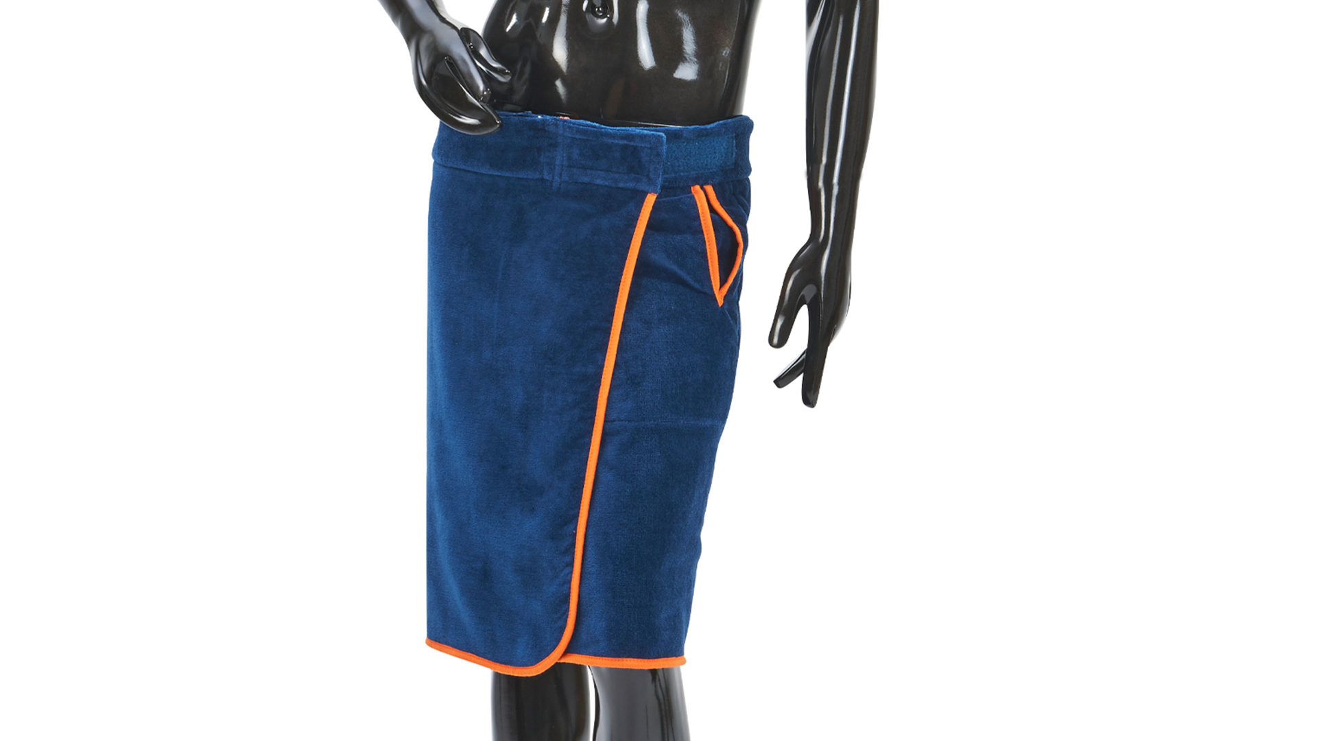 Saunahandtuch Done.® aus Stoff in Dunkelblau done.® Saunakilt marineblaue Baumwolle – ca. 60 x 140 cm