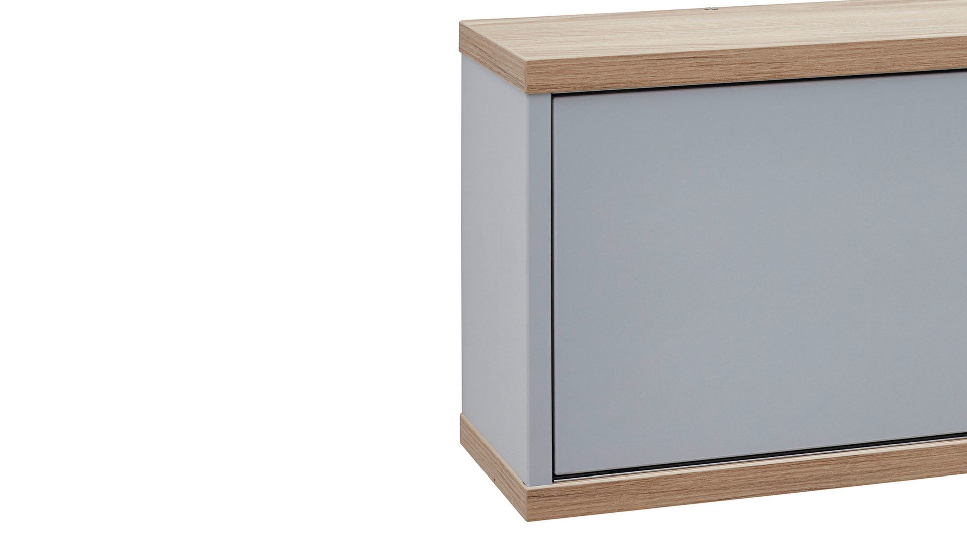 Wandregal Paidi aus Holz in Hellgrau PAIDI Babyzimmerprogramm Benne - Wandregal Kieselgrau & Montana Eiche – ca. 86 x 29 cm