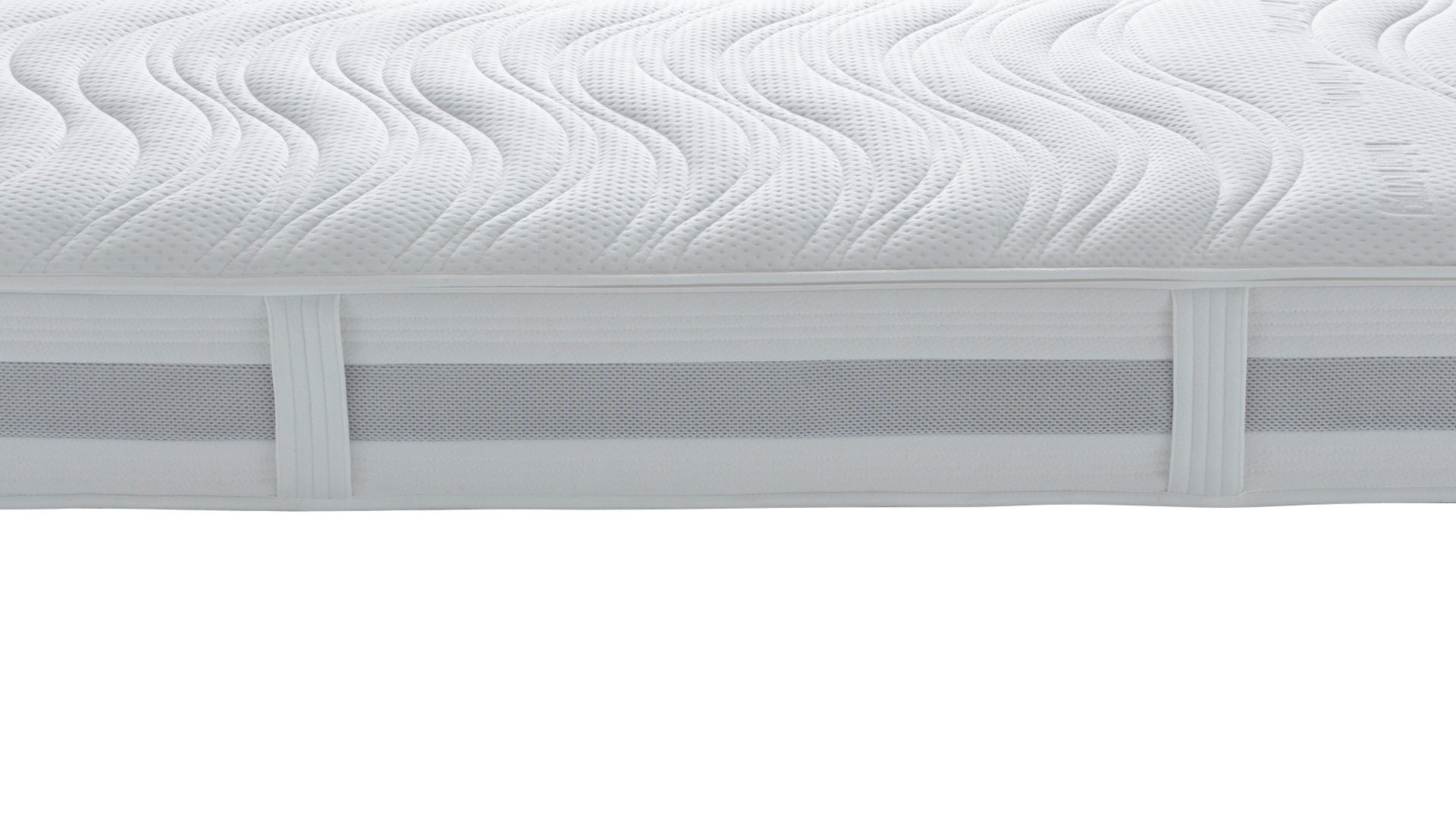 Federkernmatratze Interliving aus Stoff in Weiß Interliving Matratze Medikontur 1913 Taschenfederkern, H3 – Liegefläche ca. 120 x 200 cm