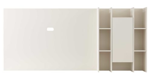 Wohnwand Interliving aus Holz in Beige Interliving Wohnzimmer Serie 2034 - Wohnwand beiger Lack - zweiteilig, Länge ca. 270 cm