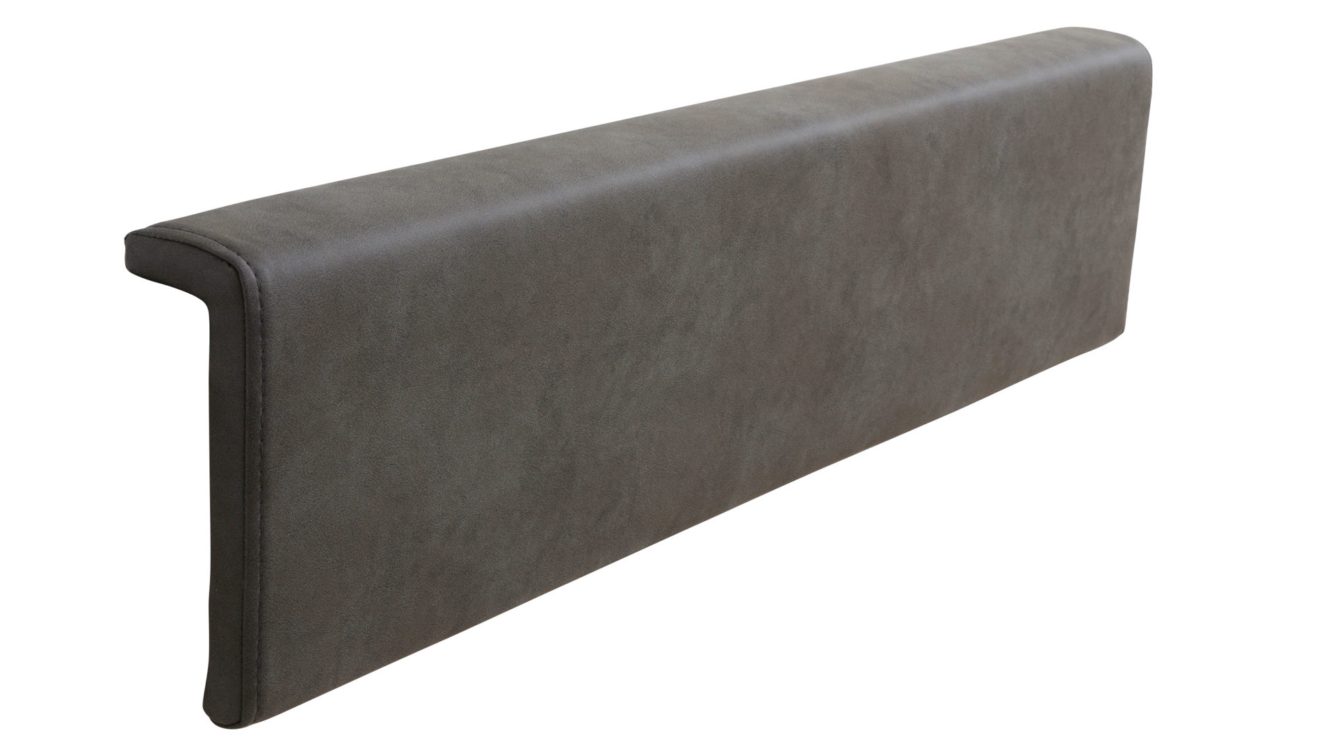 Kissen-Set Interliving aus Stoff in Dunkelgrau Interliving Schlafzimmer Serie 1019 – Kopfteilpolster-Set graues Kunstleder – zweiteilig, für ca. 160 cm Breite