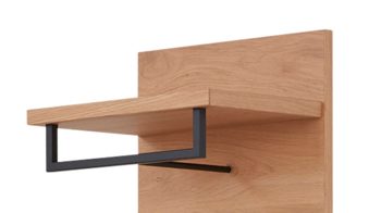 Wandgarderobe Interliving aus Holz in Holzfarben Interliving Garderoben Serie 6005 – Wandgarderobe 822 Balkeneiche – ca. 42 x 183 cm