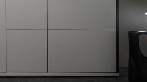 Highboard PARTNERRING COLLECTION aus Holz in Weiß PARTNERRING COLLECTION Wohnprogramm Mori - Highboard Weiß & Schwarzgrau – drei Türen, Breite ca. 134 cm