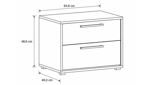 Komplettzimmer Interliving aus Holz in Grau Interliving Schlafzimmer Serie 1023 – Komplettzimmer Funktionsschrank - Taupe & Balkeneiche, vierteilig
