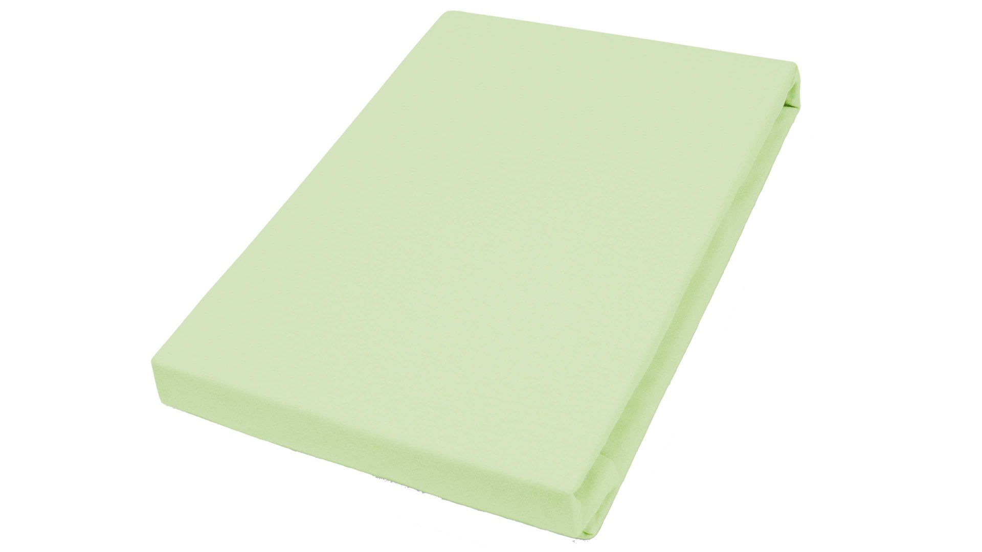 Spannbettlaken H. g. hahn haustextilien® aus Stoff in Hellgrün HAHN Spannbettlaken limonenfarbener Baumwolljersey - ca. 100 x 200 cm