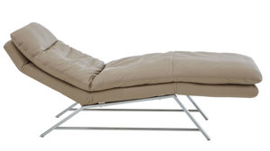 Liege W.schillig i. i. aus Leder in Hellbraun W.SCHILLIG Polsterserie Daily Dreams - Liege mit Kopfteilverstellung stonefarbenes Leder Z73-21 - Breite ca. 75 cm