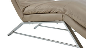 Liege W.schillig i. i. aus Leder in Hellbraun W.SCHILLIG Polsterserie Daily Dreams - Liege mit Kopfteilverstellung stonefarbenes Leder Z73-21 - Breite ca. 75 cm