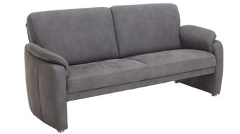 Dreisitzer Steinpol polsteria aus Stoff in Grau Dreisitzer anthrazitfarbener Bezug Deluxe - Länge ca. 185 cm