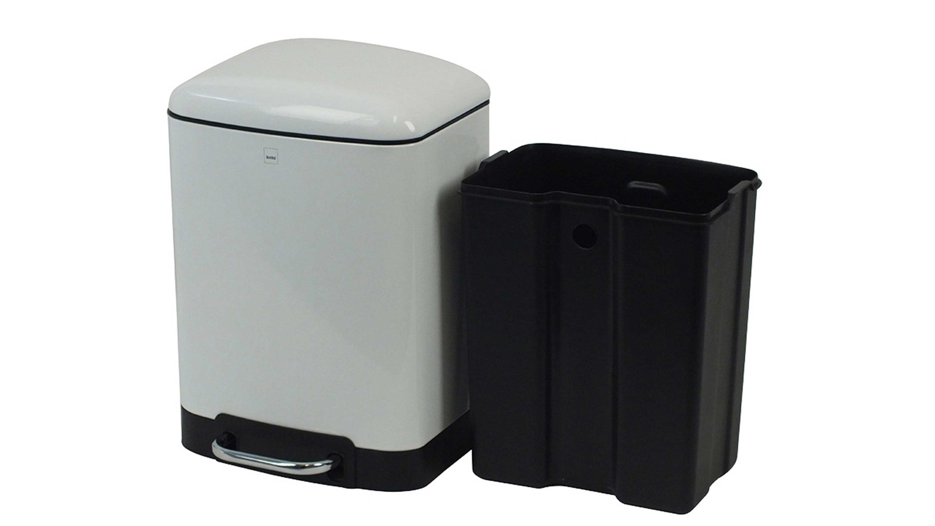 Kosmetikeimer Kela | keck & lang aus Metall in Weiß kela Kosmetikeimer Davino weißer Stahl – ca. sechs Liter