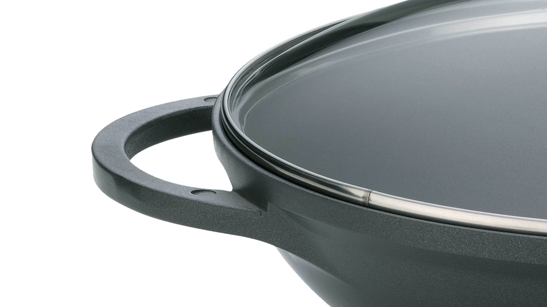 Wok Kela | keck & lang aus Metall in Schwarz kela Wok Kerros Aluguss & Glasdeckel – ca. vier Liter