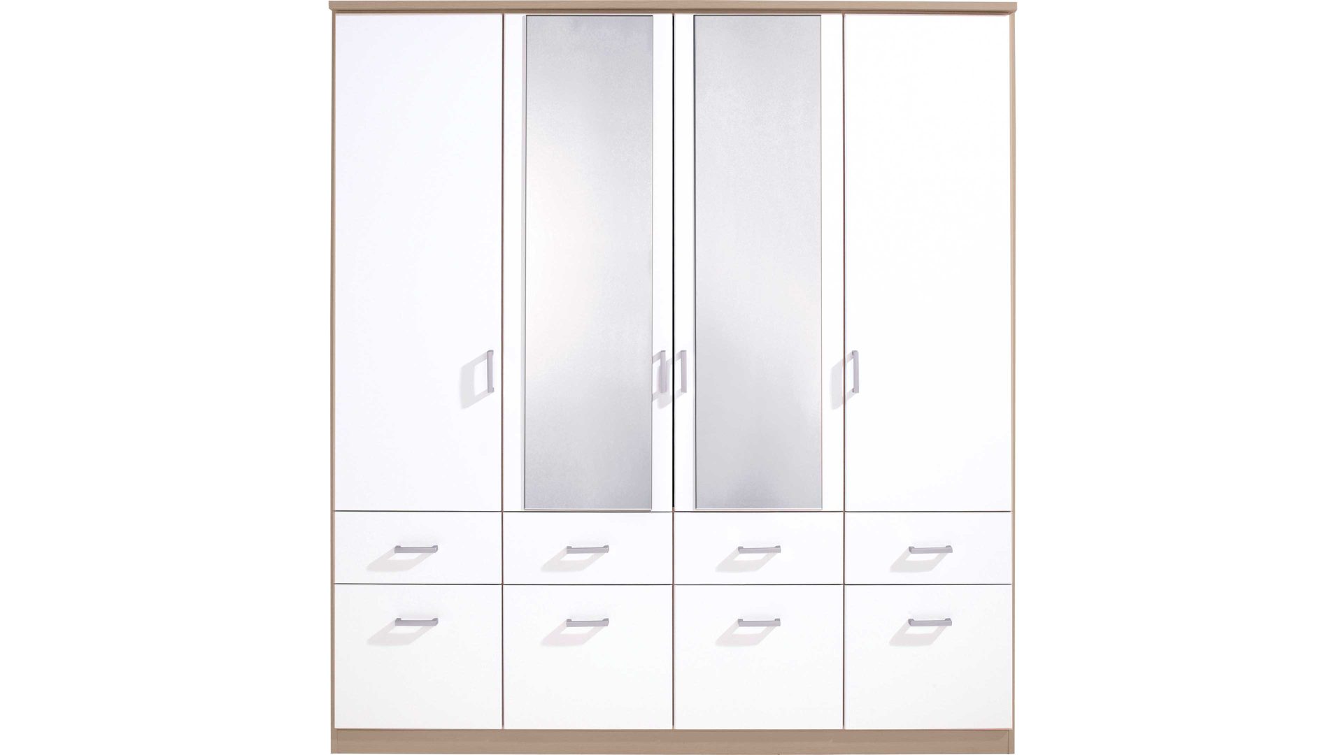 Kleiderschrank One 200, Polarweiß - vier Türen, Breite ca. 200 cm, Herxheim  bei Landau, Karlsruhe, Neustadt