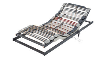 Lattenrost Interliving aus Holz in Grau Interliving Lattenrost Serie 1943 mit Motorfunktionen motorische Rücken- & Fußteilverstellung – Liegefläche ca. 100 x 200 cm