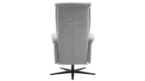 Relaxsessel COMFORT SMART aus Stoff in Hellgrau COMFORT SMART Viro - Relaxsessel mit Funktionen hellgrauer Bezug Simply Clean & schwarzer Sternfuß