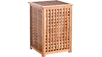 Wäschekorb Zeller present aus Holz in Holzfarben Wäschetruhe  Bambus - ca.  40 x 58 cm