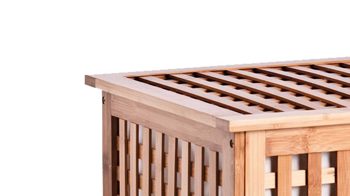 Wäschekorb Zeller present aus Holz in Holzfarben Wäschetruhe  Bambus - ca.  40 x 58 cm