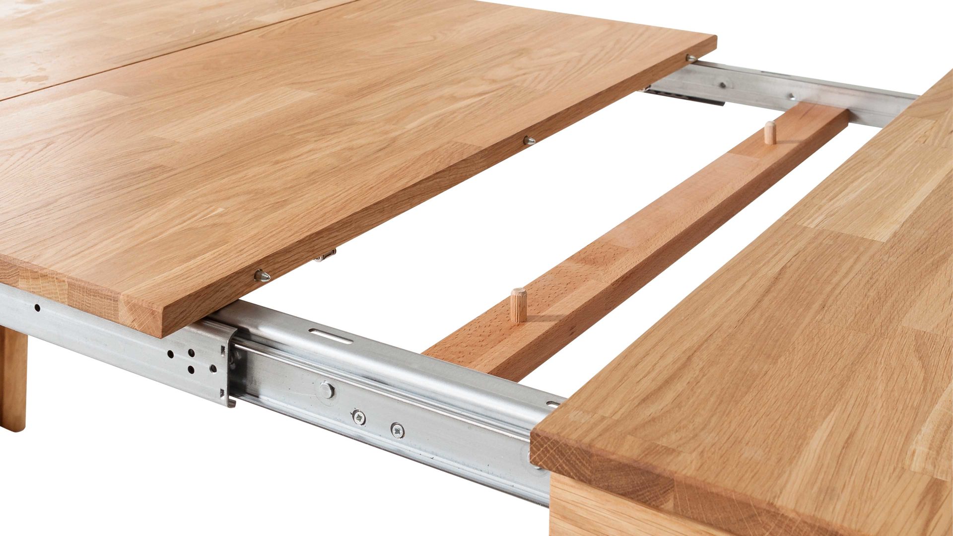 Auszugtisch Standard furniture factory aus Holz in Holzfarben Esszimmertisch Pedro mit Ausziehfunktion als Massivholzmöbel geöltes Eichenholz - ca. 140-180 x 80 cm