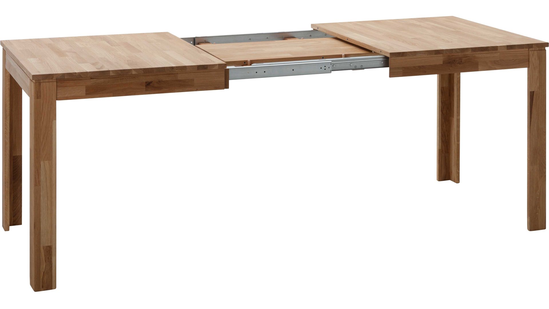 Auszugtisch Standard furniture factory aus Holz in Holzfarben Esszimmertisch Pedro mit Ausziehfunktion als Massivholzmöbel geöltes Eichenholz - ca. 140-180 x 80 cm