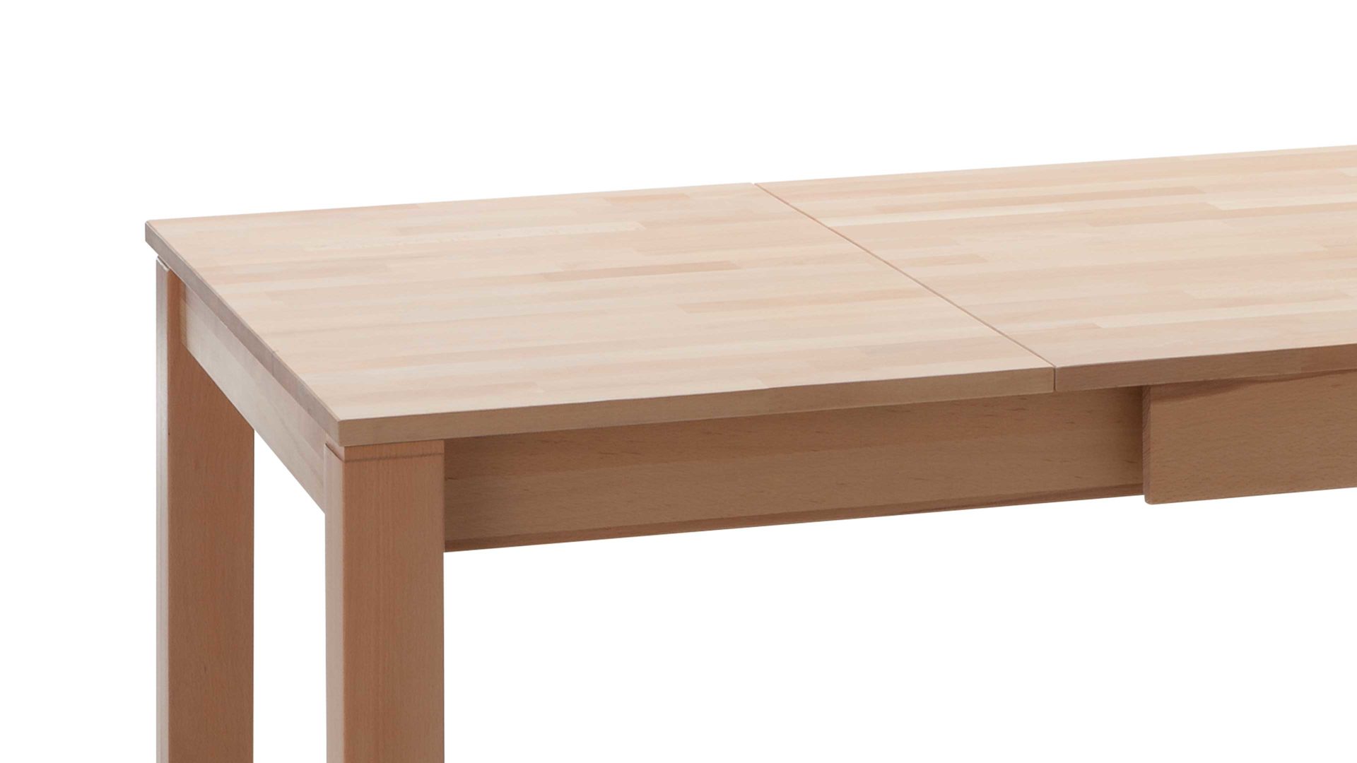 Auszugtisch Standard furniture factory aus Holz in Holzfarben Massivholztisch Fano mit Gestellauszug lackierte Kernbuche – ca. 140–190 x 90 cm