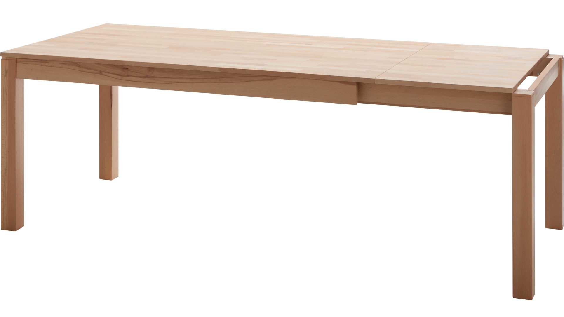 Auszugtisch Standard furniture factory aus Holz in Holzfarben Massivholztisch Fano mit Gestellauszug lackierte Kernbuche – ca. 140–190 x 90 cm