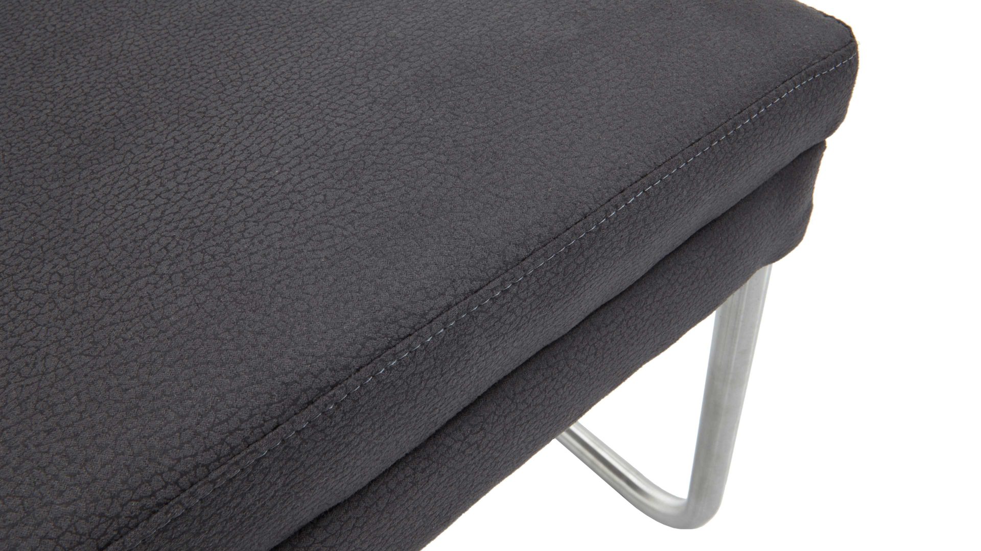 Schwingstuhl Standard furniture factory aus Stoff in Braun Schwingstuhl - Freischwinger Goja dunkelbrauner Bezug Zeus 9808 & Edelstahlgestell