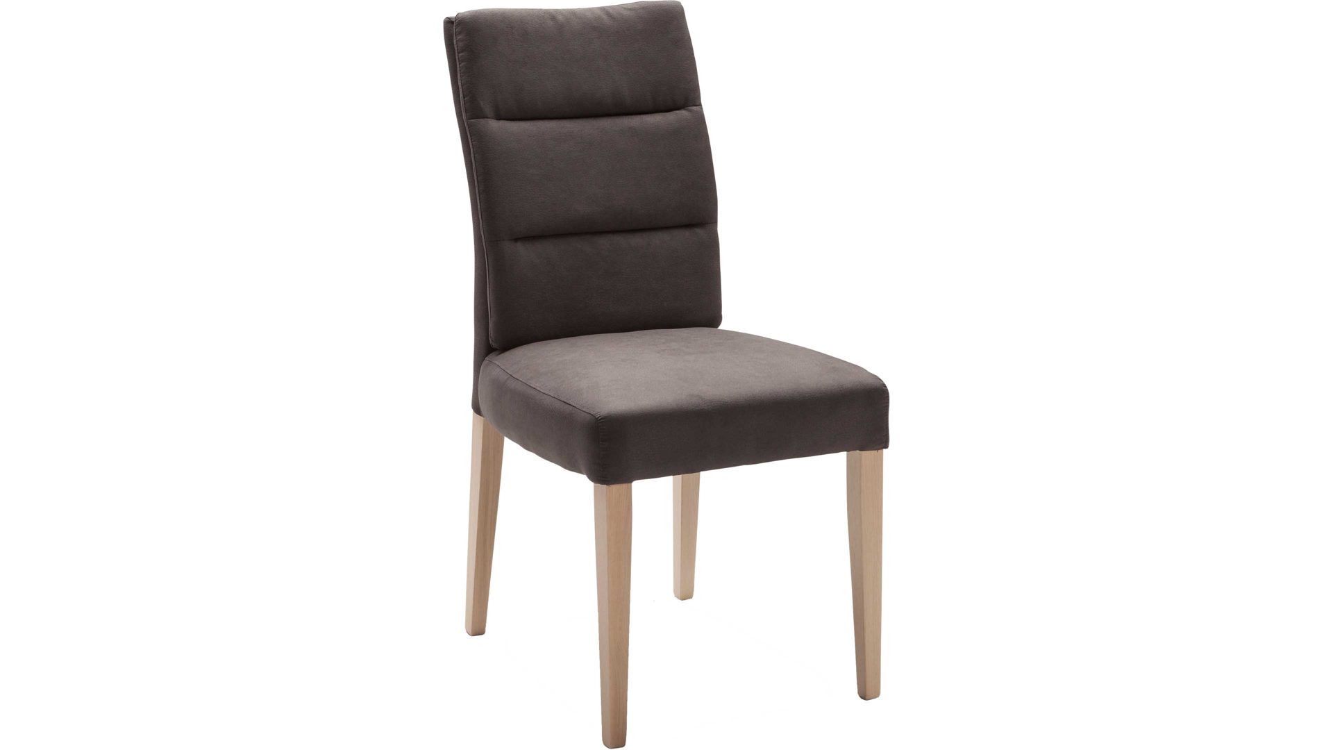 Vierfußstuhl Standard furniture factory aus Stoff in Braun Polsterstuhl bzw. Sitzmöbel Flynn dunkelbraune Mikrofaser Hera 9808 & Eiche