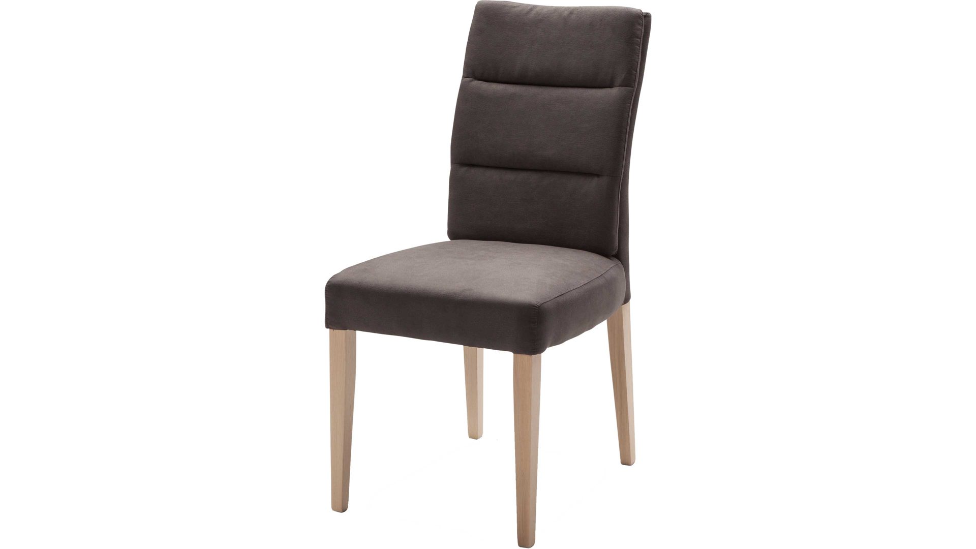Vierfußstuhl Standard furniture factory aus Stoff in Braun Polsterstuhl bzw. Sitzmöbel Flynn dunkelbraune Mikrofaser Hera 9808 & Eiche