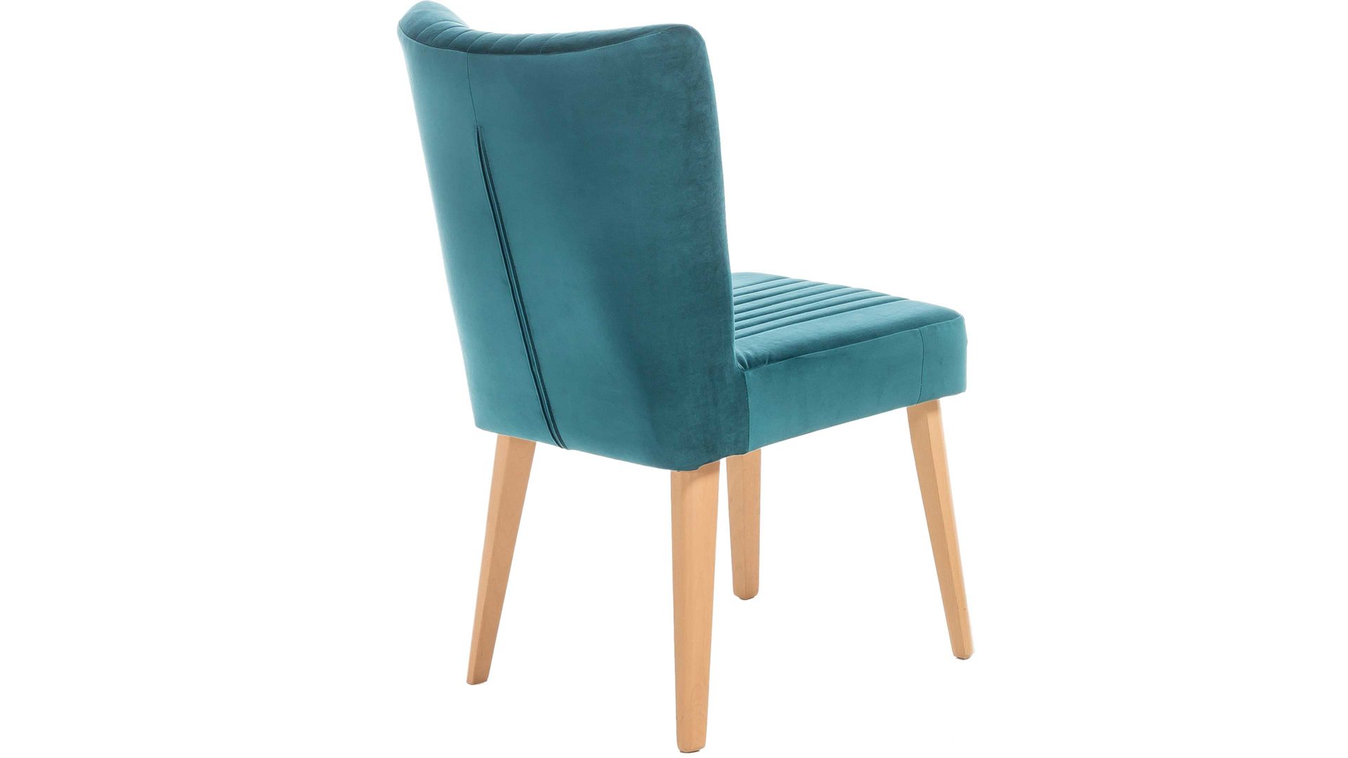 Polsterstuhl Standard furniture factory aus Stoff in Petrol Polsterstuhl bzw. Sitzmöbel Jan petrolfarbener Velours Brussels 707 & Eiche