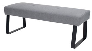 Polsterbank PARTNERRING COLLECTION aus Stoff in Grau PARTNERRING COLLECTION Dordrecht - Polsterbank steingrauer Boucle Today 85 - Länge ca. 130 cm