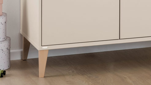 Kleiderschrank Paidi aus Holz in Beige PAIDI Babyzimmer Mila & Ben – Kleiderschrank Cashmere-Beige & Scandinavian Wood - vier Türen, Breite  ca. 141 cm