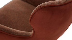 Vierfußstuhl Habufa® aus Stoff in Rot HABUFA® Polsterstuhl Joah mit Drehfunktion kupferfarbener Bezug & graphitfarbenes Metall